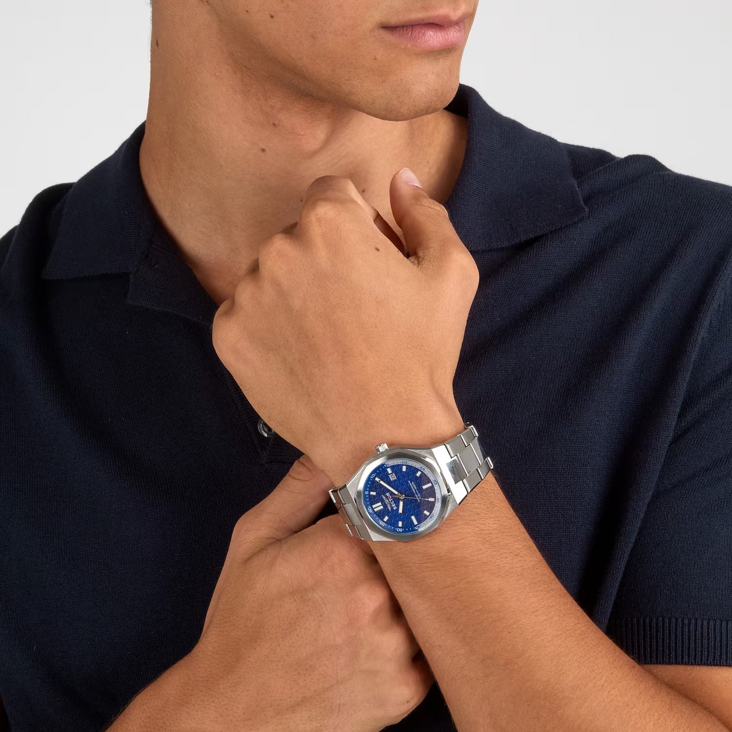 Orologio Sector Otto150 42 Mm Acciaio Braccialato Quadrante Blu
