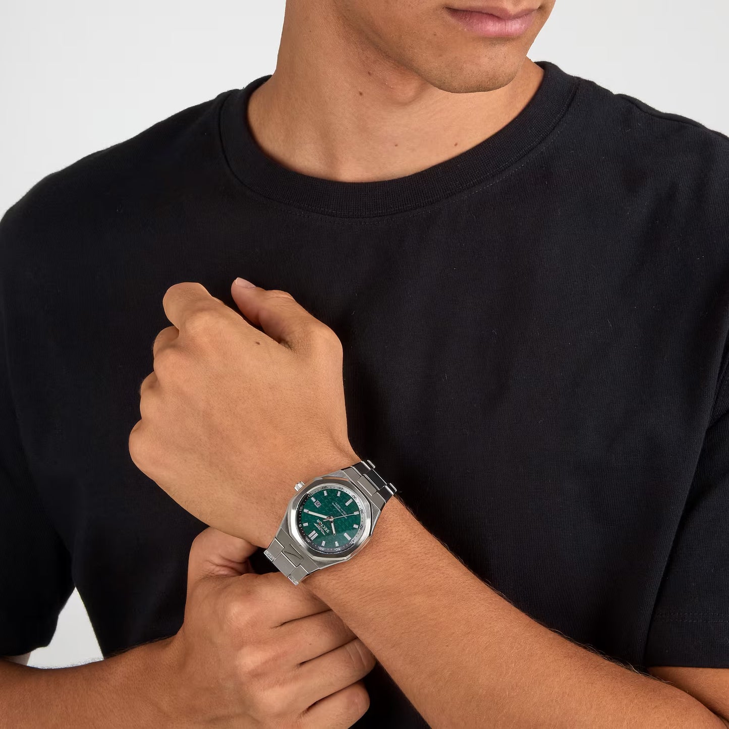 Orologio Sector Otto150 42 Mm Acciaio Braccialato Quadrante Verde