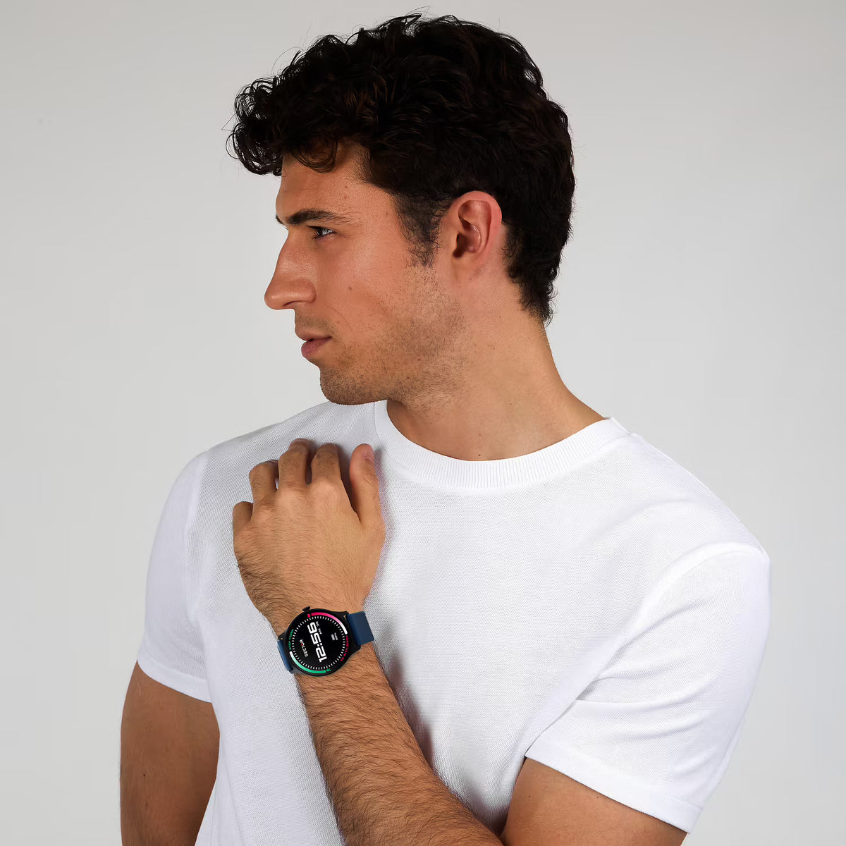 Smartwatch Sector S-06 Smart Digital Tondo Cassa Nera Cinturino Silicone Blu
