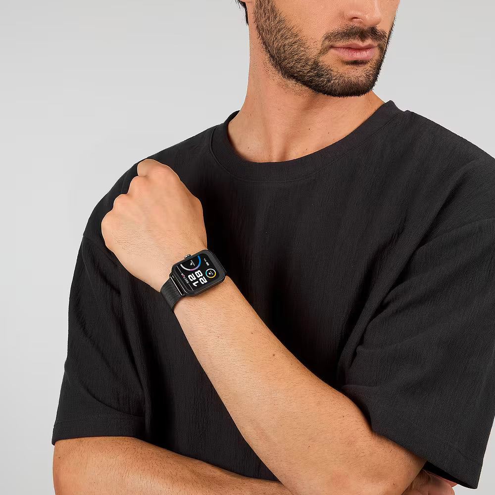 Orologio Smartwatch Sector S-08 Smart Digital Braccialato Maglia Milanese Pvd Nero
