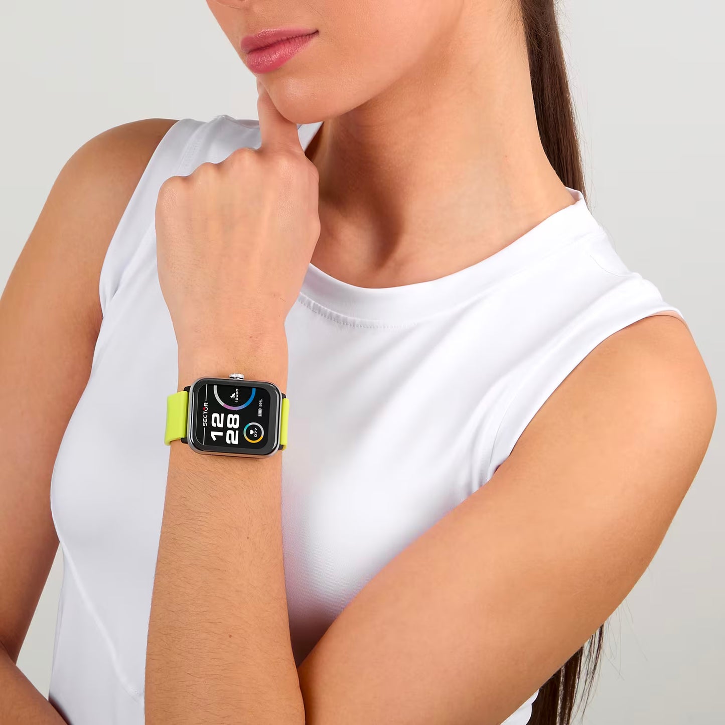 Orologio Smartwatch Sector S-08 Smart Digital Cinturino Silicone Verde
