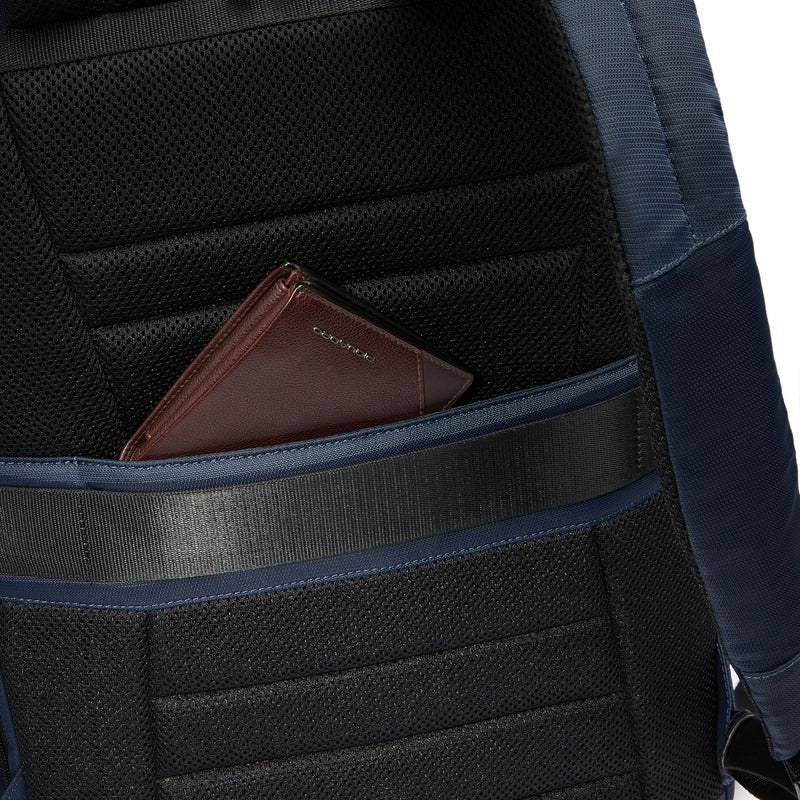 Zaini Piquadro Zaino Grande Porta Pc Ipad Tessuto Blu