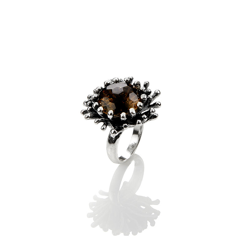 Anello Giovanni Raspini Floral Garden Fiore Fumè - Misura 14