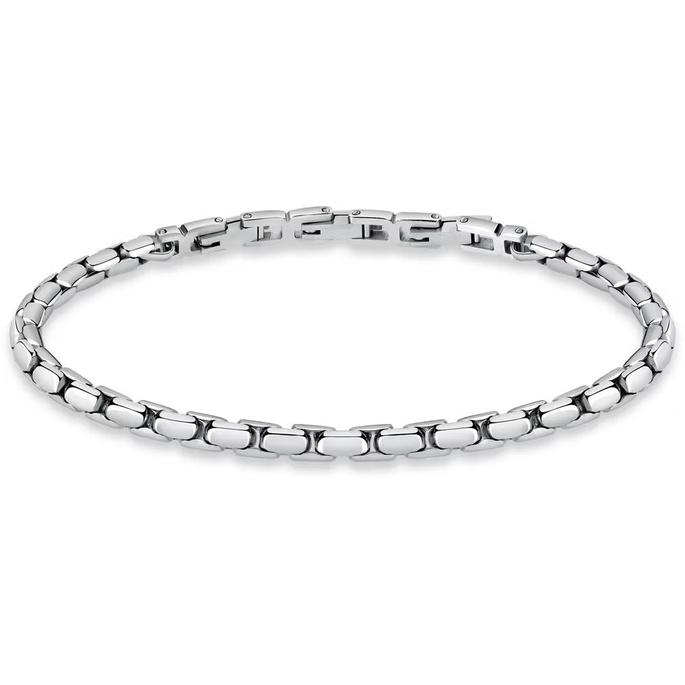 Bracciale Uomo Morellato Catene Maglia Tubolare Acciaio