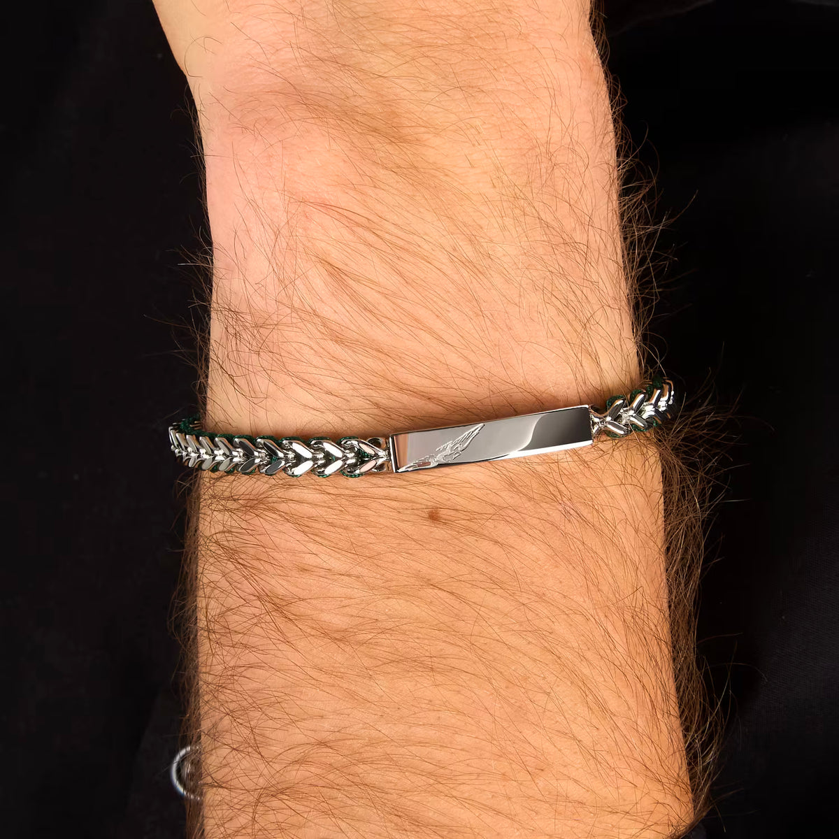 Bracciale Uomo Sector Bandy Acciaio Cordino Nylon Verde