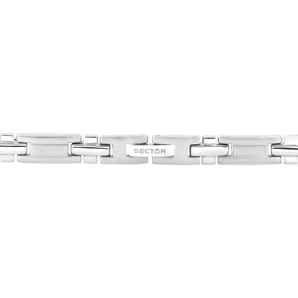 Bracciale Uomo Sector Basic Acciaio Satinato Con 3 Borchie Pvd Oro