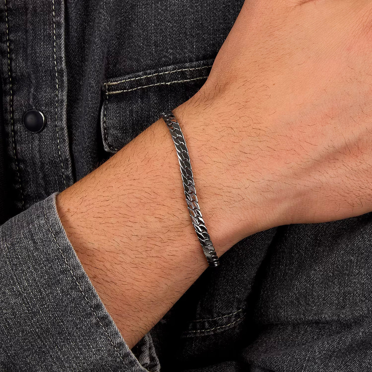 Bracciale Uomo Sector Basic Acciaio Maglia Catena Piatta