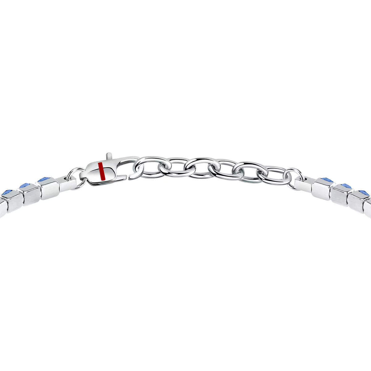 Bracciale Uomo Sector Tennis Acciaio Con Cristalli Blu