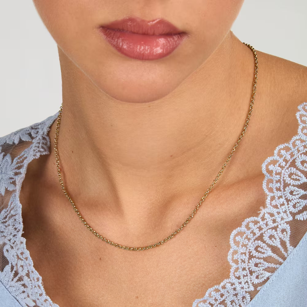 Collana Morellato Drops Pvd Oro Base Maglia Rolò