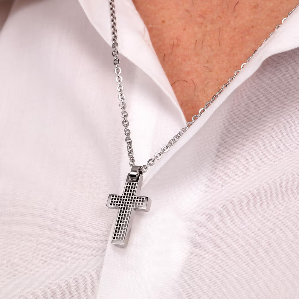 Collana Uomo Morellato Motown Acciaio Pendente Croce