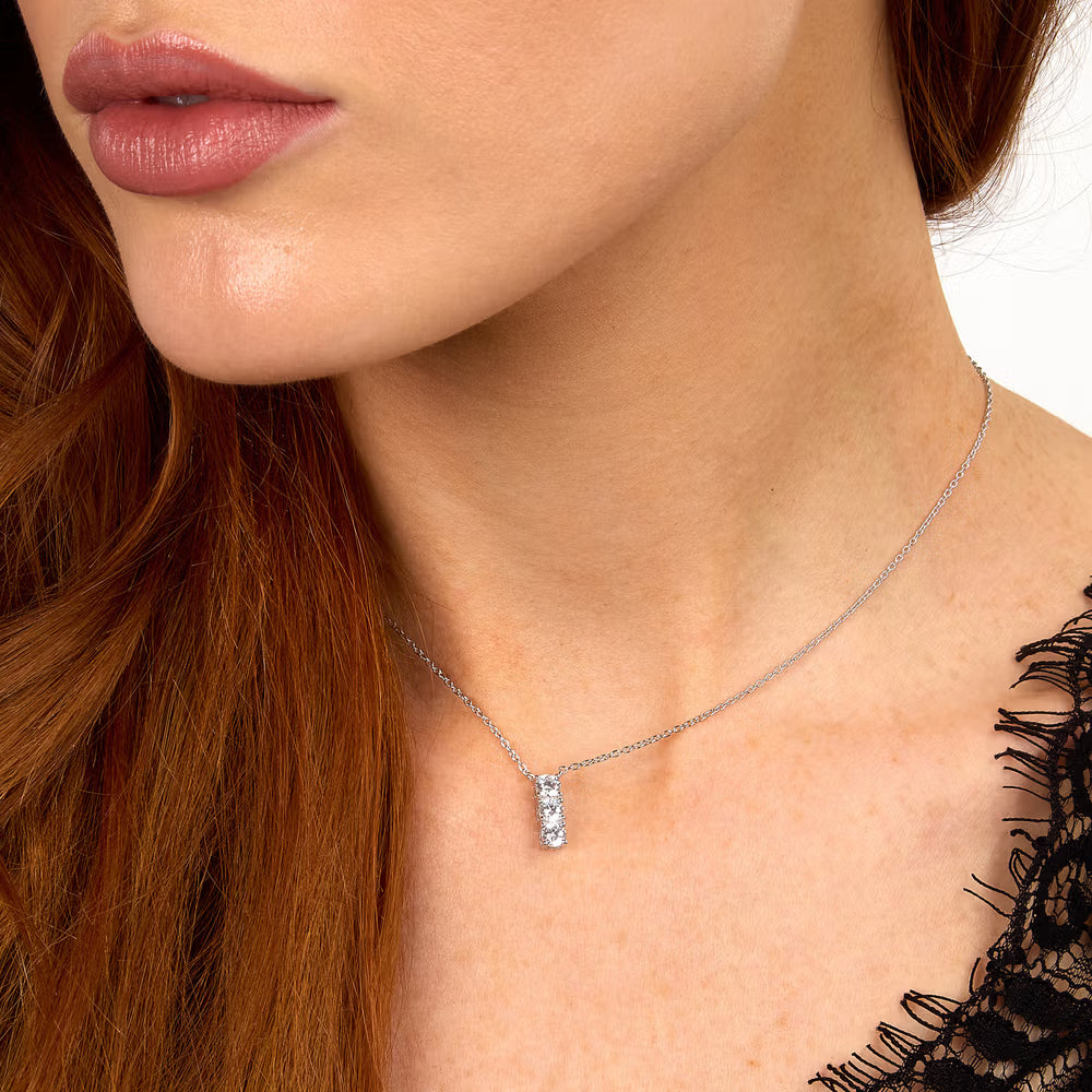 Collana con Pendente Morellato Tesori Argento Trilogy Zirconi