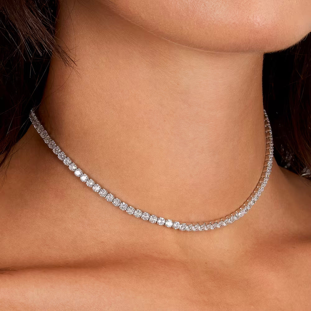 Collana Tennis Girocollo Morellato Tesori Argento Zirconi