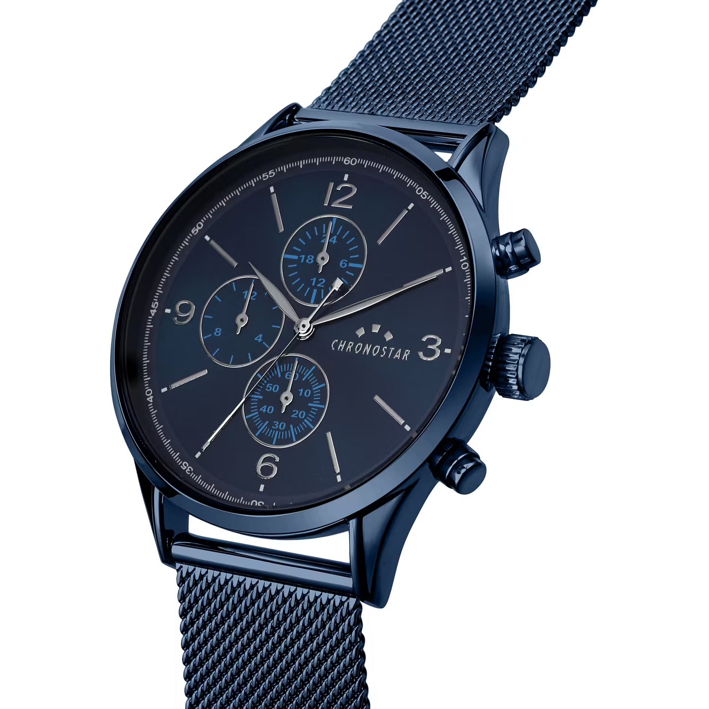 Orologio Chronostar Dandy Multifunzione Maglia Milanese Blu