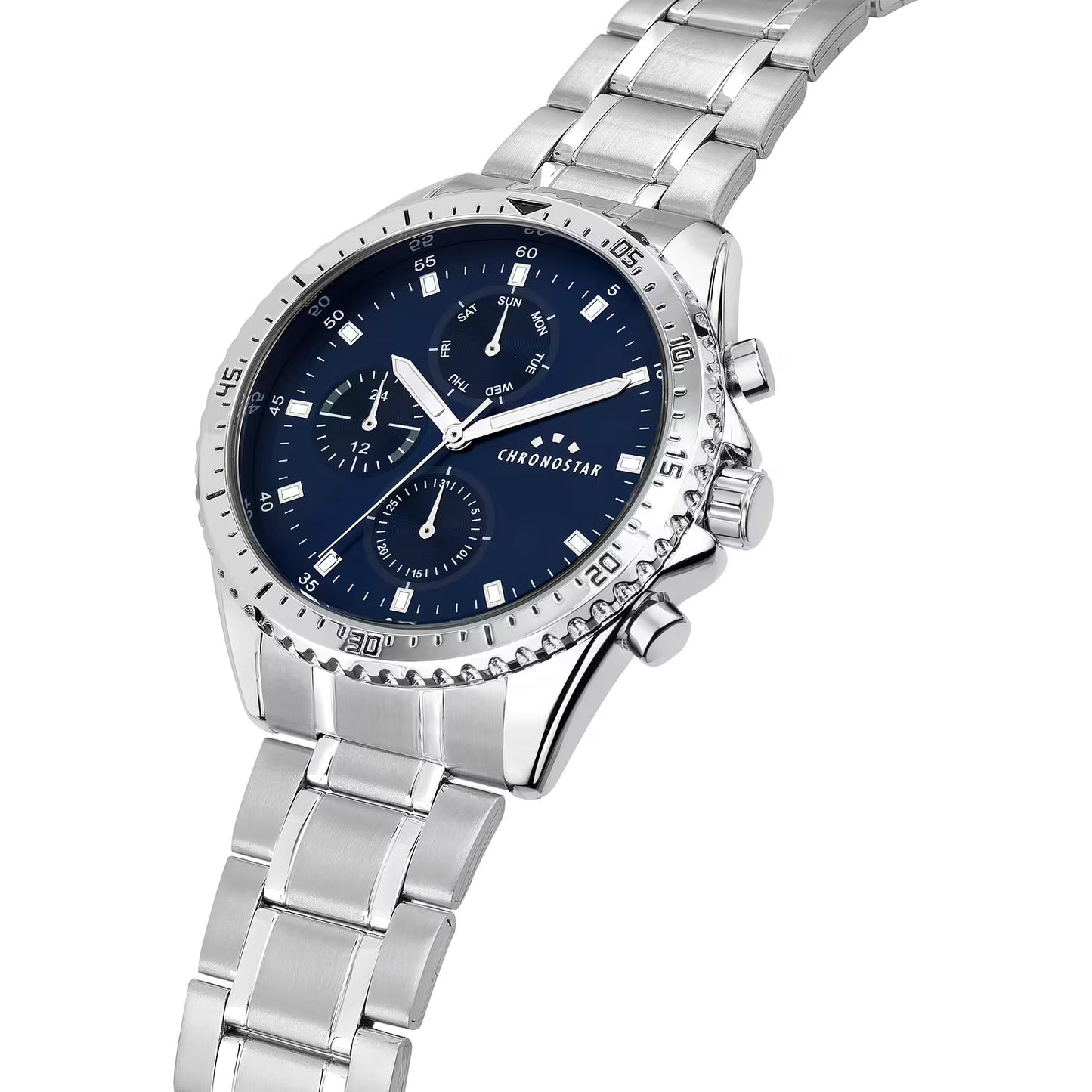 Orologio Chronostar Race Multifunzione Braccialato Blu