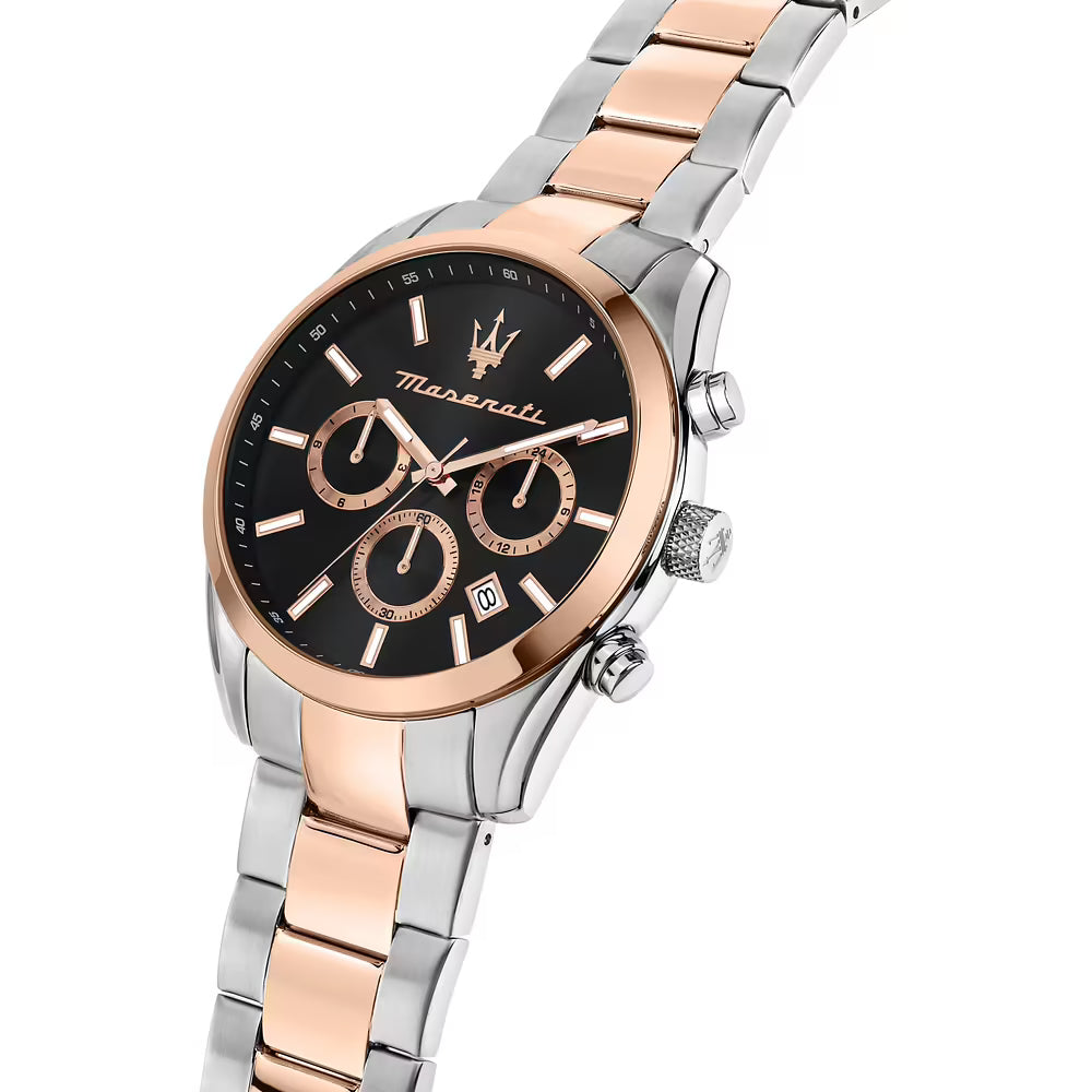 Orologio Maserati Attrazione Multifunzione 43 Mm Braccialato Bicolore Acciaio/Pvd Oro Rosa