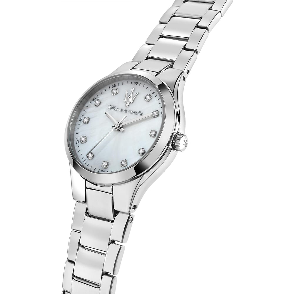 Orologio Donna Maserati Attrazione 30 Mm Acciaio Braccialato Madreperla