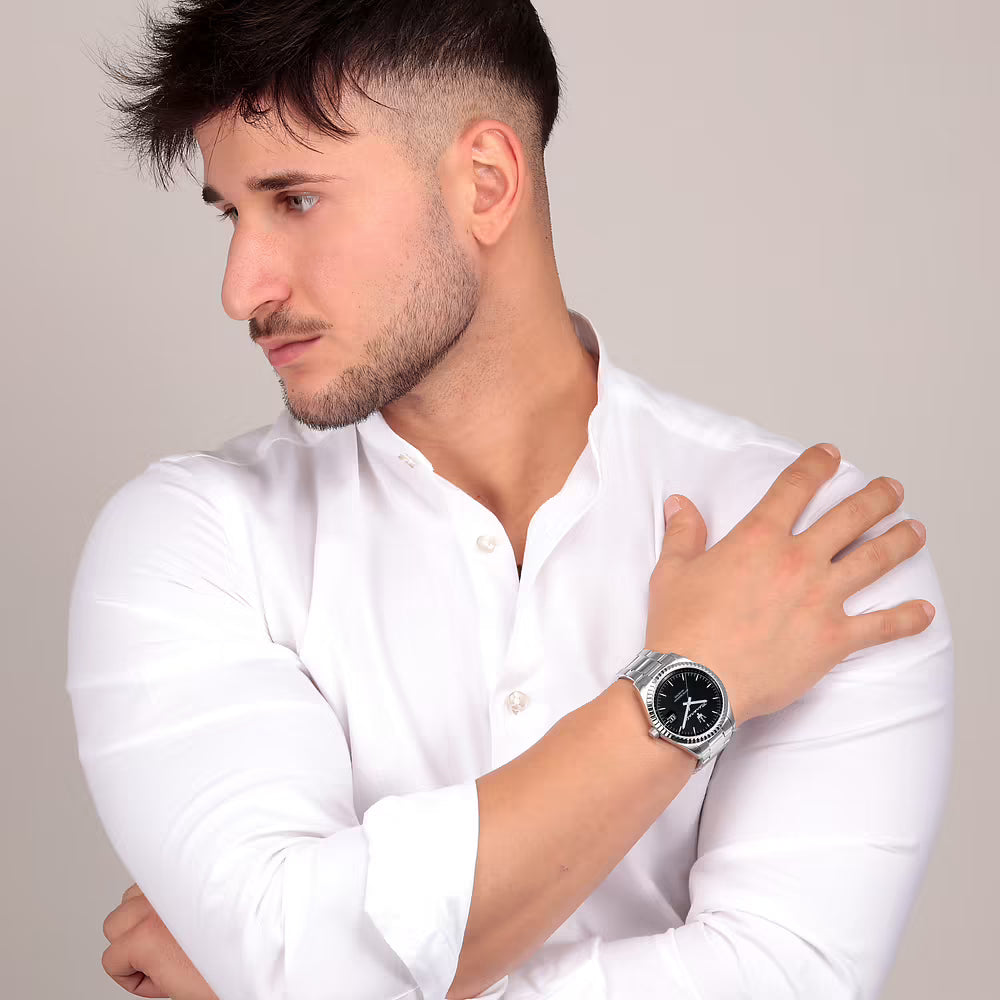 Orologio Maserati Competizione 43 Mm Acciaio Braccialato Nero