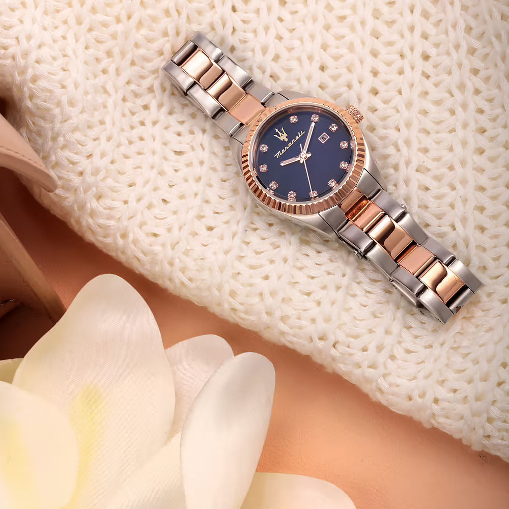 Orologio Maserati Competizione Lady 31 Mm Braccialato Acciaio/Pvd Oro Rosa
