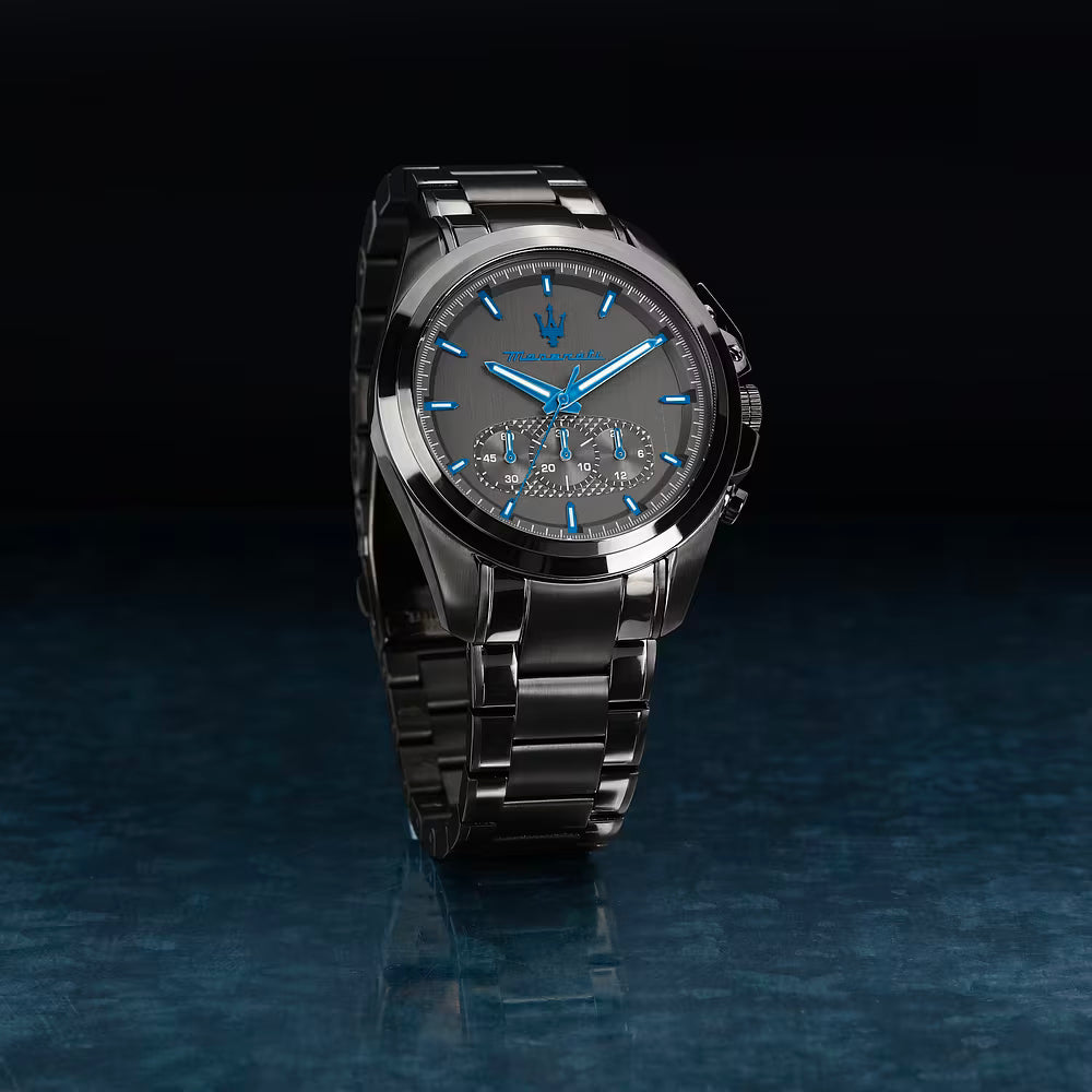 Orologio Maserati Dark Edition Traguardo Chrono 43 Mm Pvd Grigio Braccialato