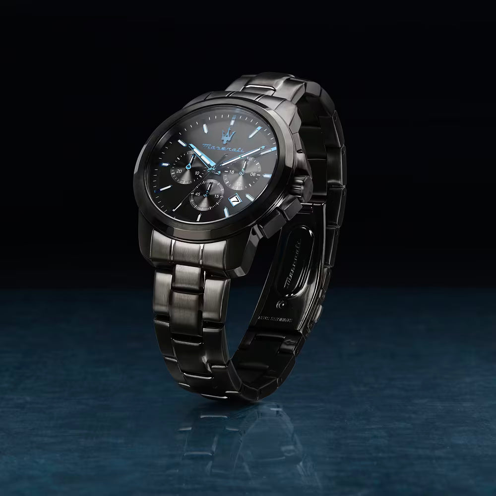 Orologio Maserati Dark Edition Successo Chrono 42 Mm Pvd Grigio Braccialato