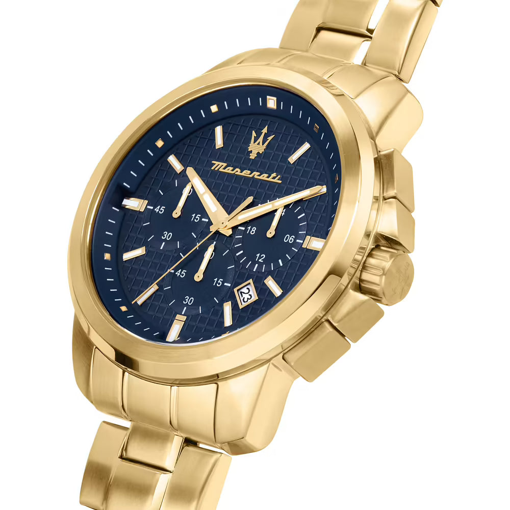 Orologio Maserati Successo Chrono 44 Mm Pvd Oro Braccialato