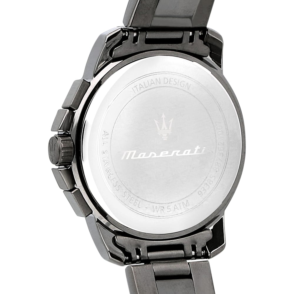 Orologio Maserati Time Successo Chrono 44 mm Acciaio Brunito Braccialato
