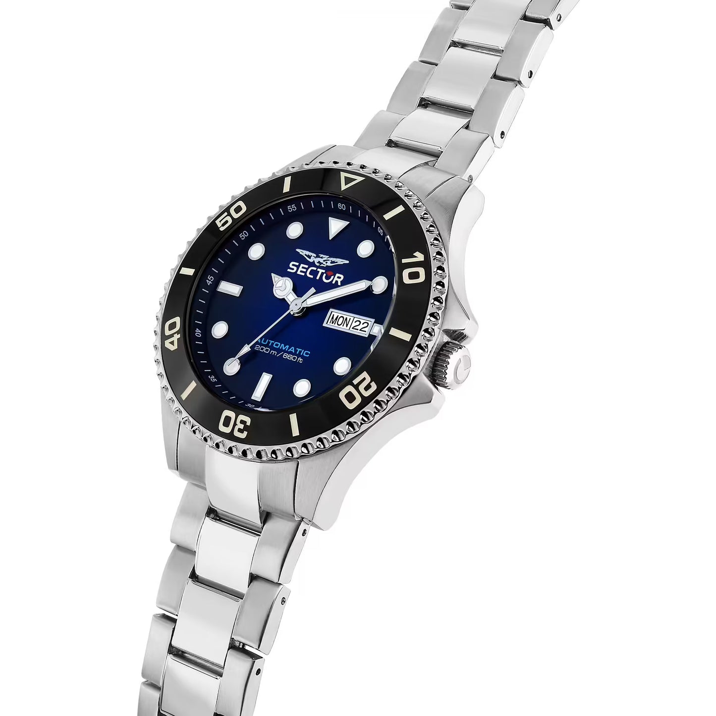 Confezione Spaeciale Orologio Sector 230 Automatic 43 mm Acciaio Braccialato + Cinturino in Silicone
