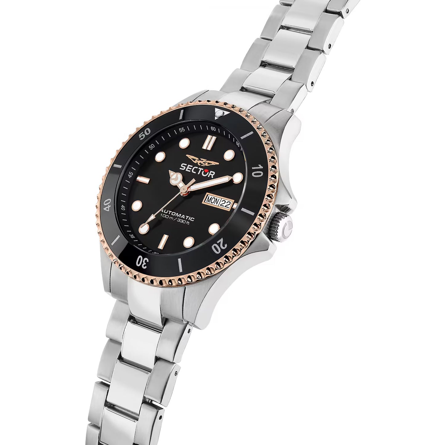 Orologio Sector 230 Automatic 43 mm Acciaio Braccialato Nero