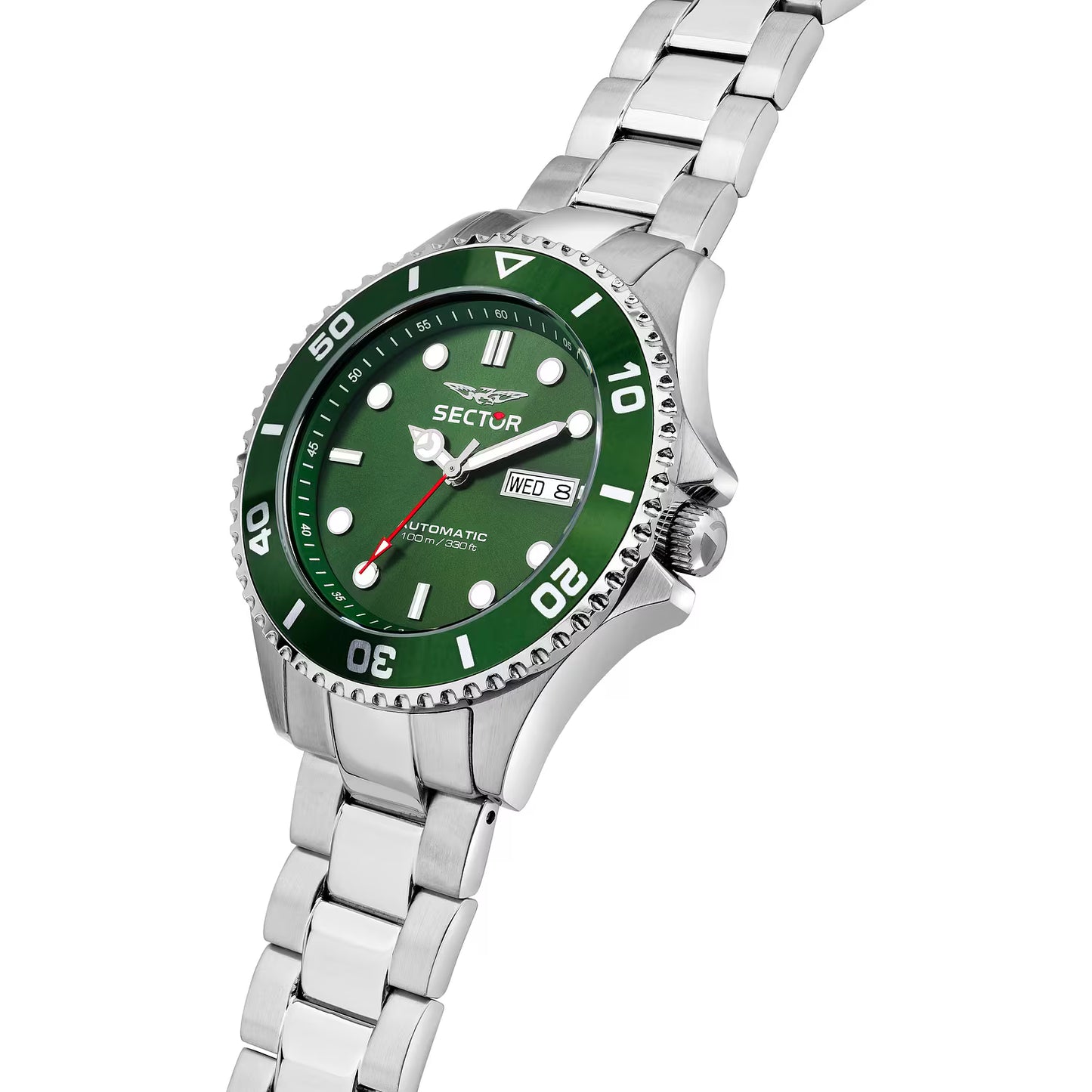 Orologio Sector 230 Automatico 43 mm Acciaio Braccialato Verde