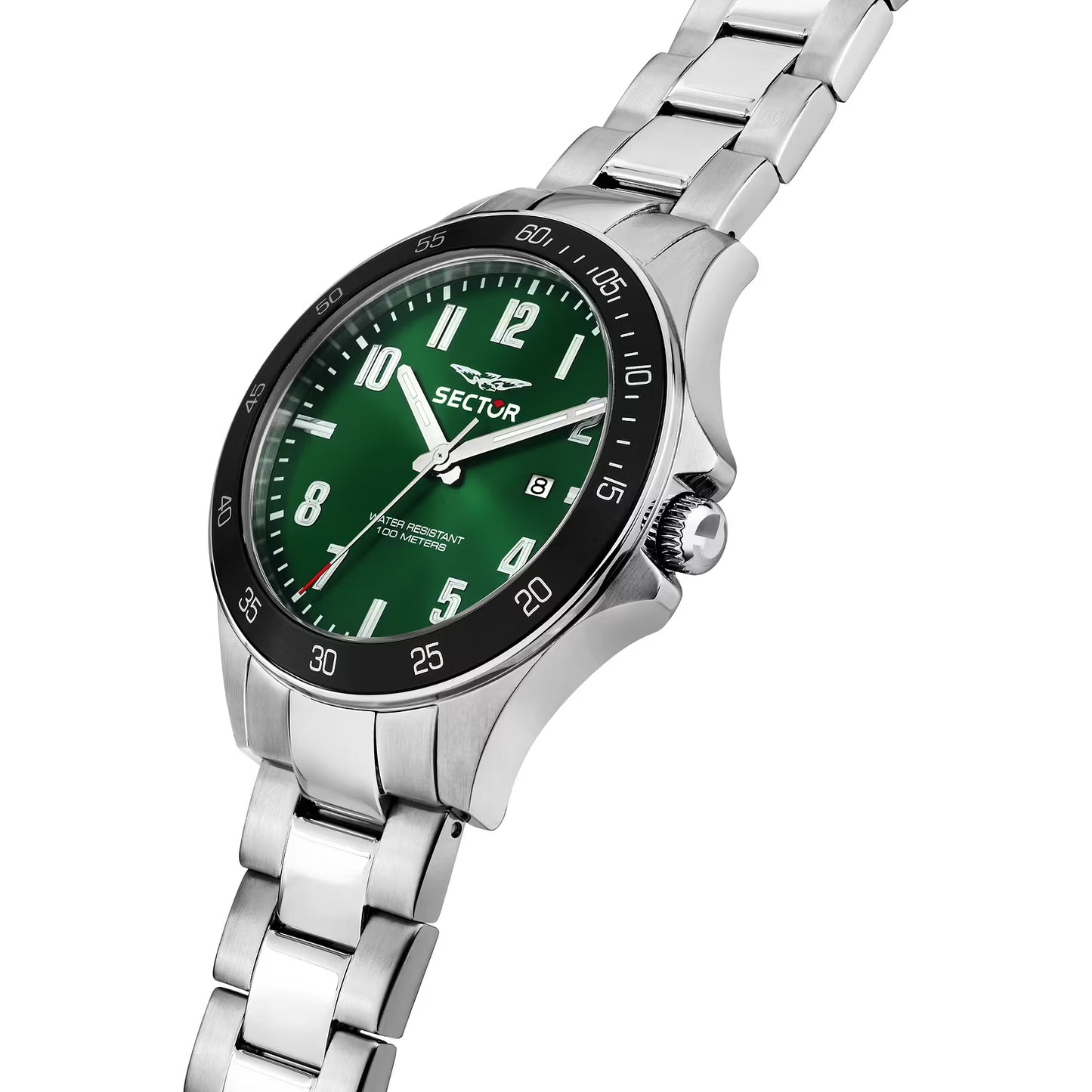 Orologio Sector 230 43 mm Acciaio Braccialato Verde