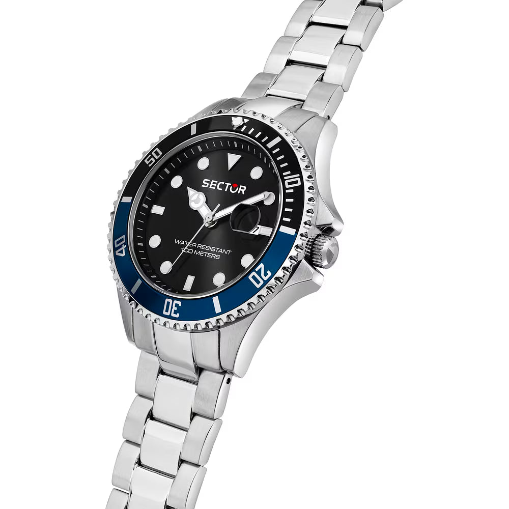 Orologio Sector 230 43 mm Acciaio Braccialato Nero