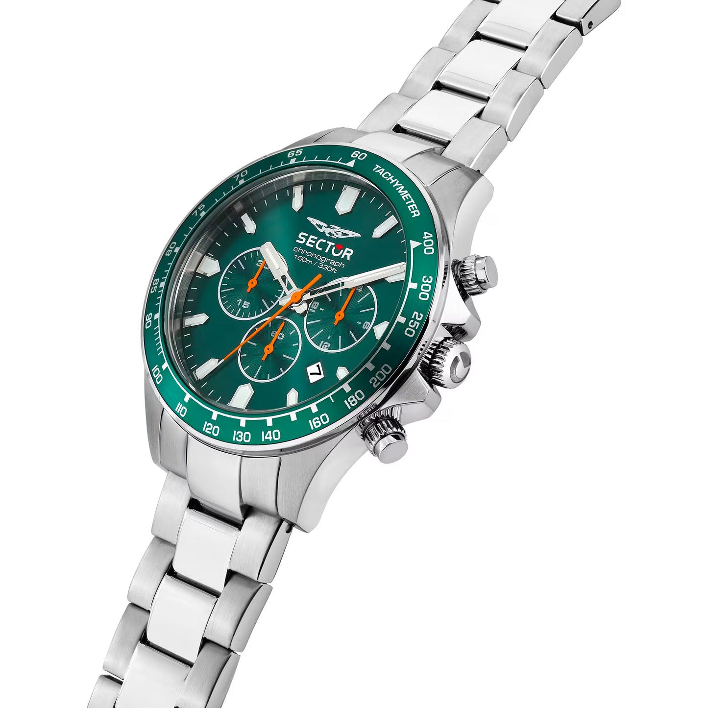 Orologio Sector 230 43 Mm Chrono Acciaio Braccialato Verde