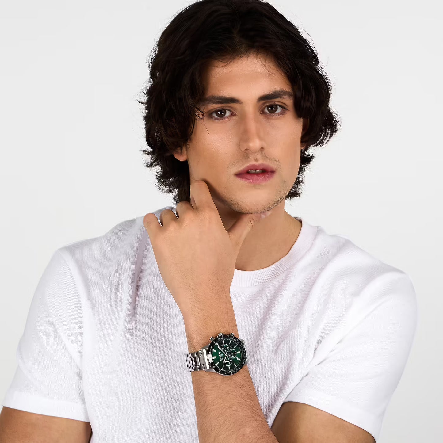Orologio Sector 270 Chrono 45 mm Acciaio Braccialato Verde