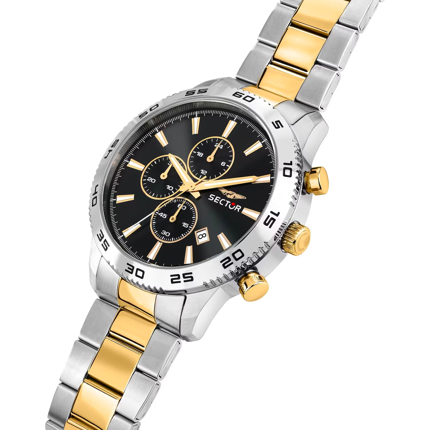 Orologio Sector 270 45 Mm Chrono Acciaio Braccialato Quadrante Nero