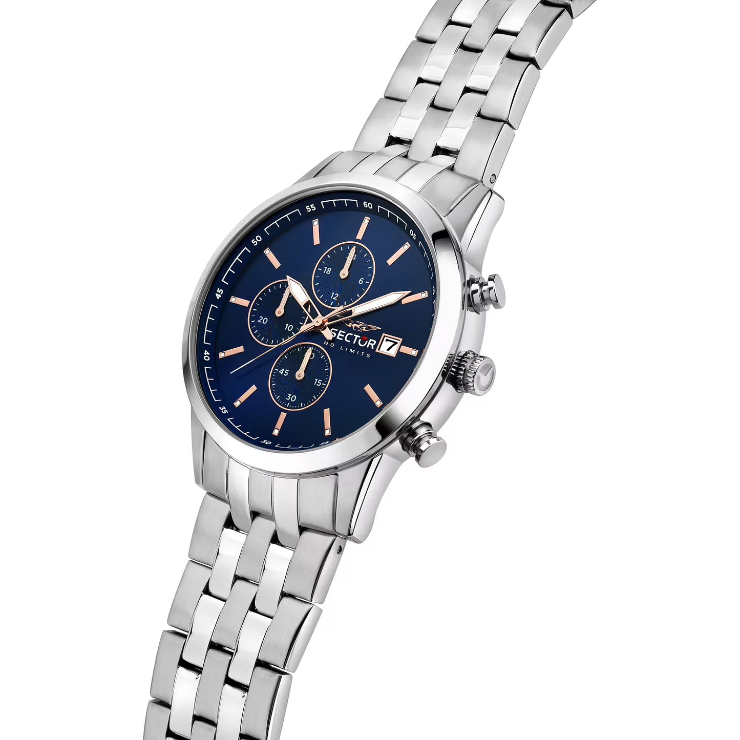 Orologio Sector 660 Chrono 42 mm Acciaio Braccialato Blu