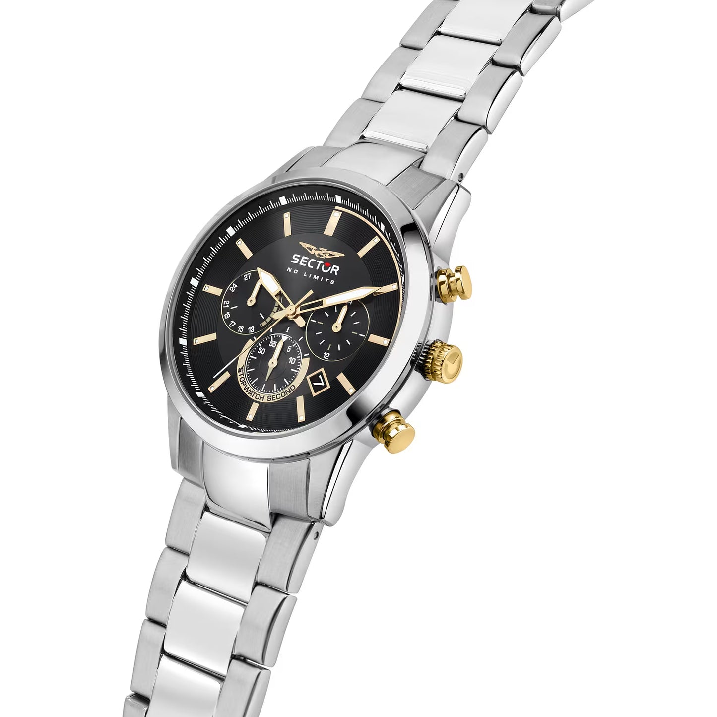 Orologio Sector 660 Chrono 42 Mm Acciaio Braccialato Nero