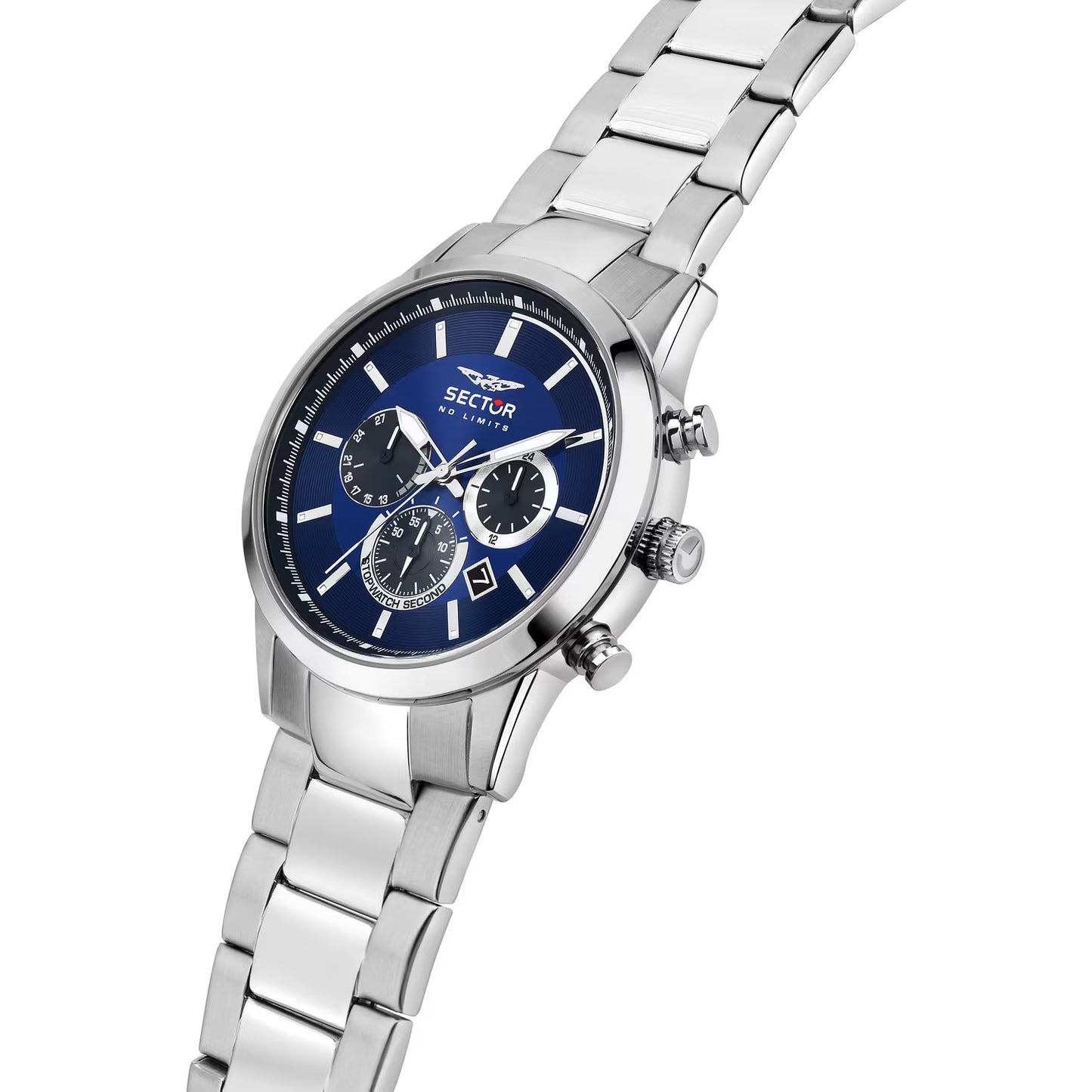 Orologio Sector 660 Chrono 42 Mm Acciaio Braccialato Blu