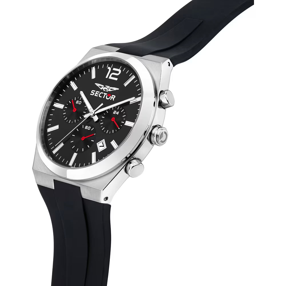 Orologio Sector C300 Chrono 42 Mm Cinturino Gomma Nera