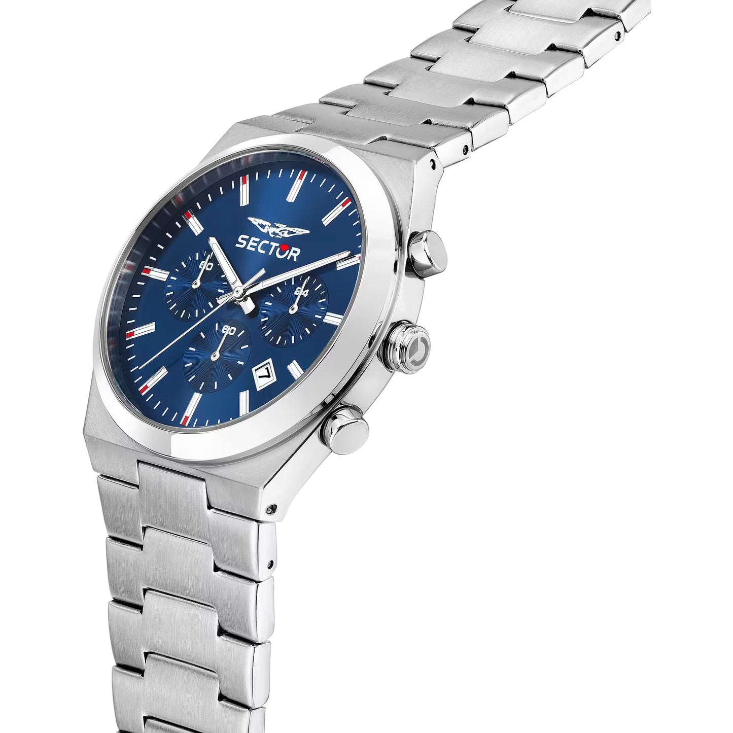 Orologio Sector C300 Chrono 42 mm Acciaio Braccialato Satinato Blu