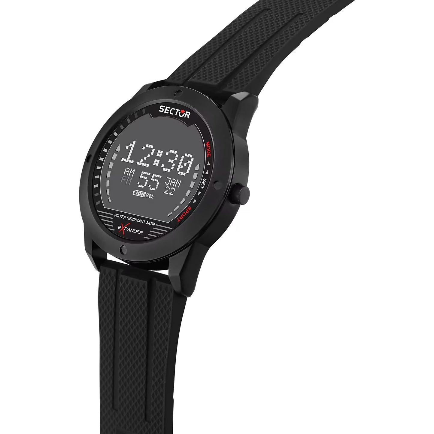 Orologio Sector Ex-43 Digitale 44 mm Cinturino Silicone Nero