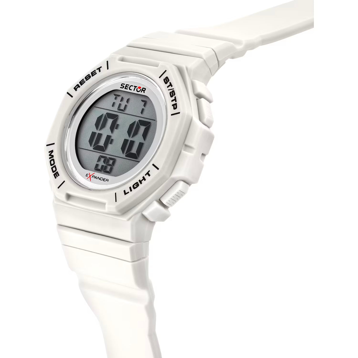 Orologio Sector Ex-50 Digitale 40 Mm Policarbonato Cinturino Gomma Bianca