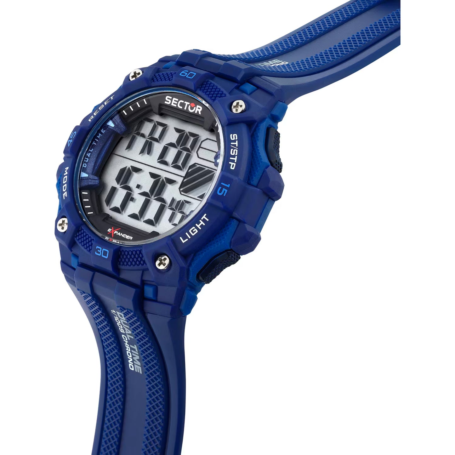 Orologio Sector Ex-51 Digitale 49 Mm Policarbonato Cinturino Gomma Blu