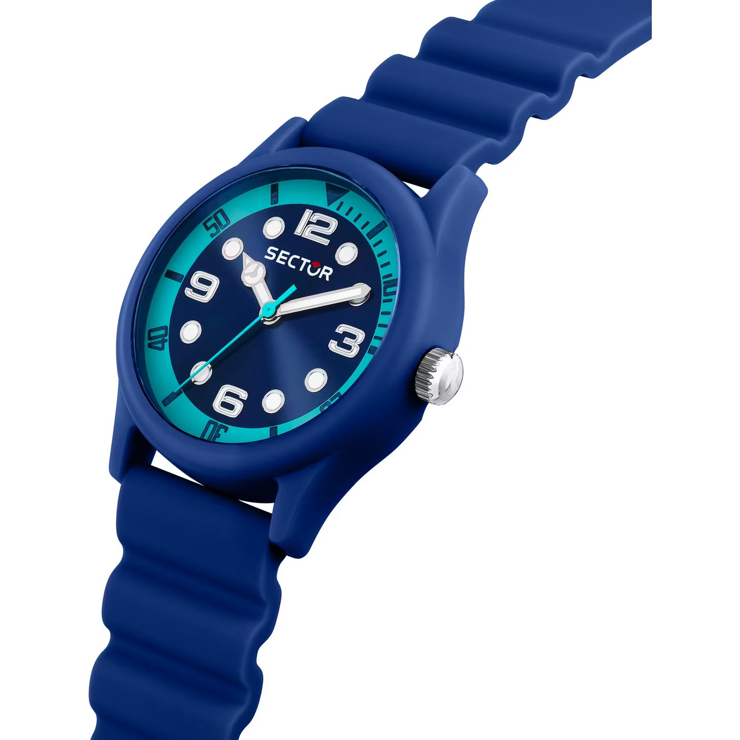 Orologio Sector H2O 41 Mm Policarbonato Cinturino Gomma Blu