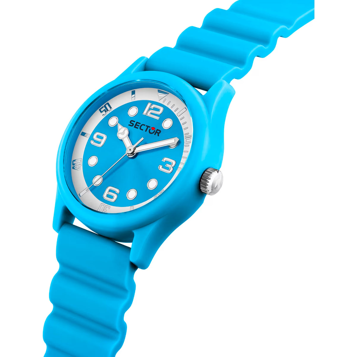 Orologio Sector H2O 41 Mm Policarbonato Cinturino Gomma Azzurra