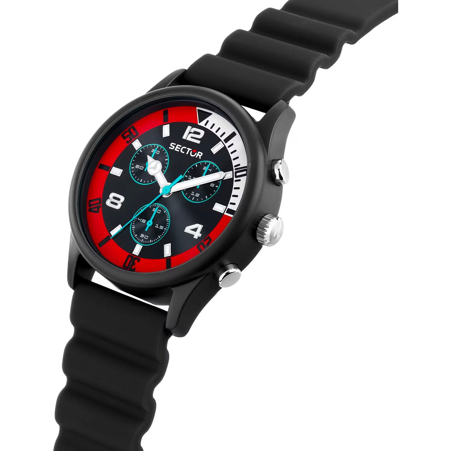 Orologio Sector H2O Chrono 43 Mm Policarbonato Cinturino Gomma Nero