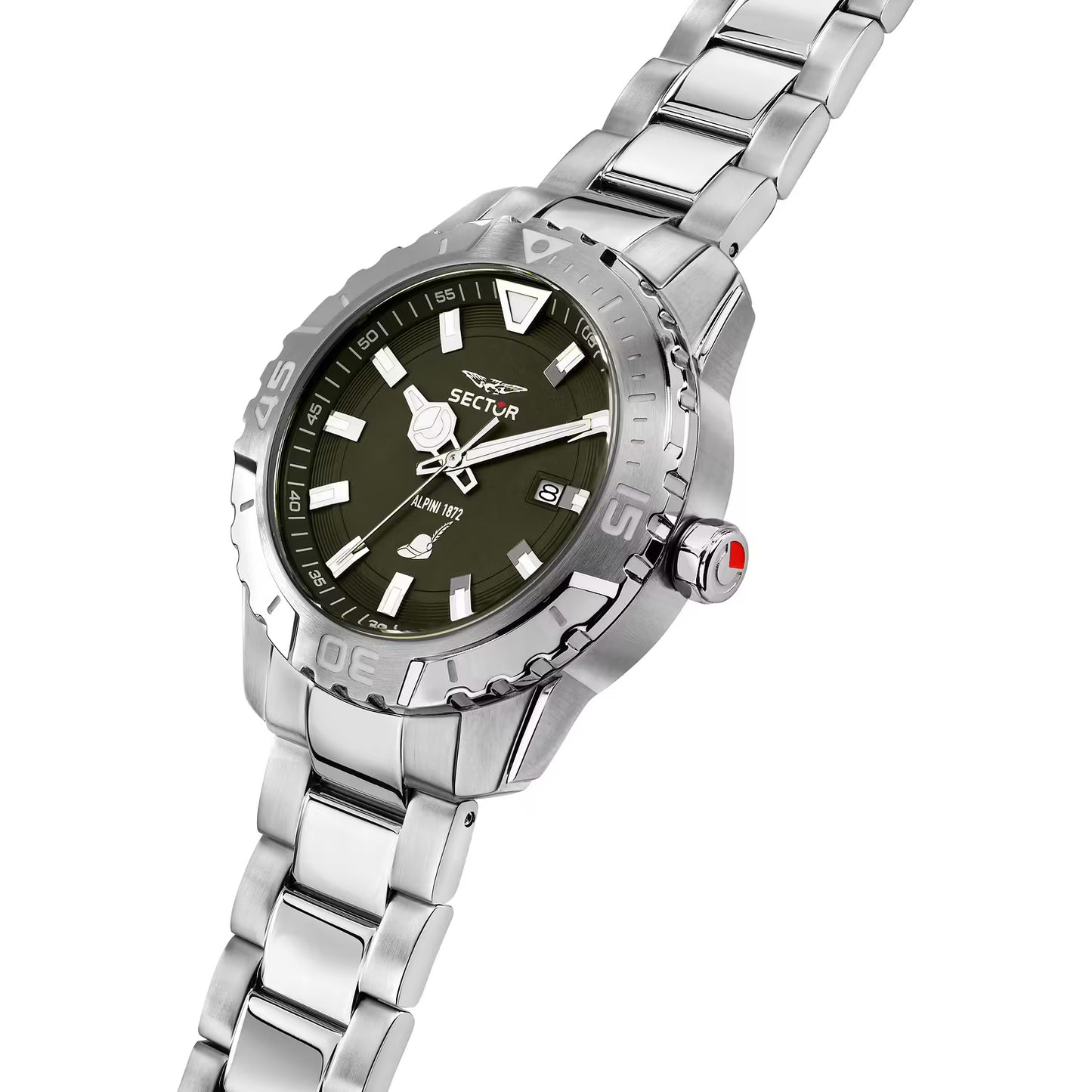 Orologio Sector Legend 42 mm Acciaio Braccialato Verde Oliva