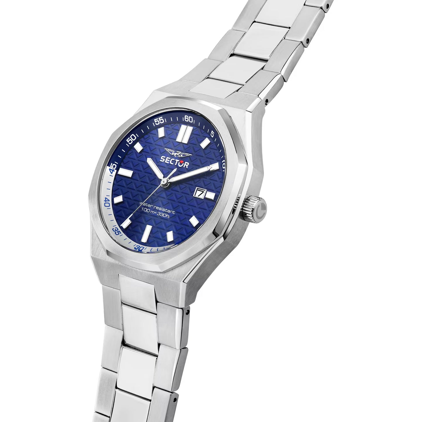 Orologio Sector Otto150 42 Mm Acciaio Braccialato Quadrante Blu