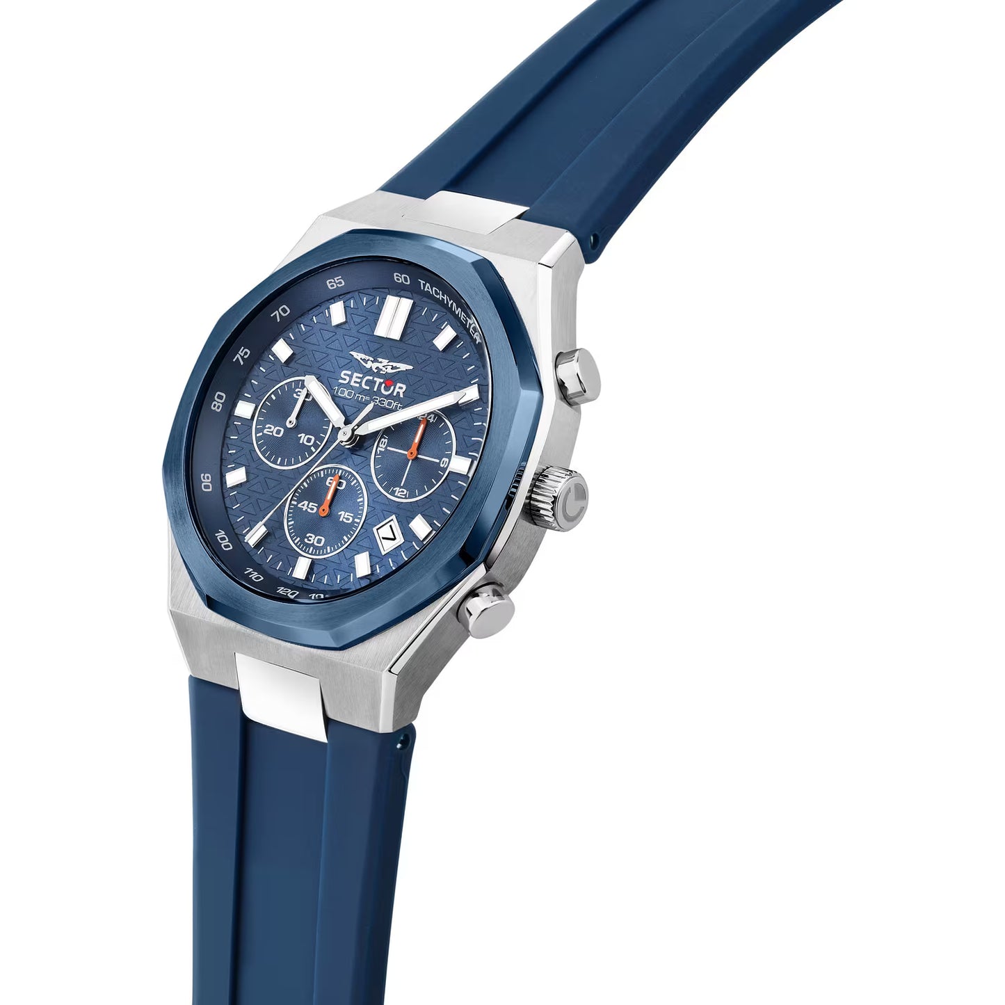 Orologio Sector Otto150 Chrono 42 Mm Acciaio Gomma Blu