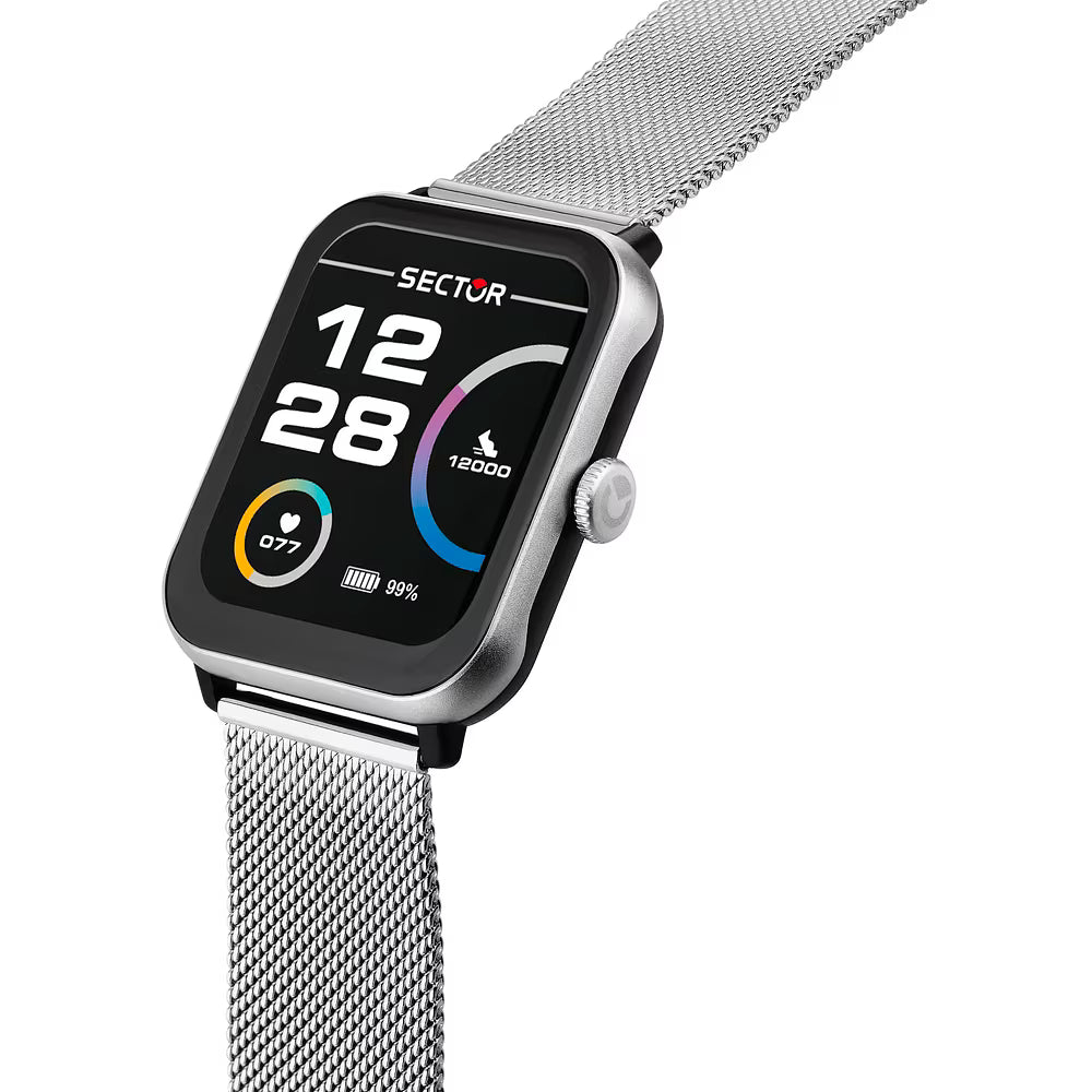 Orologio Smartwatch Sector S-08 Smart Digital Braccialato Maglia Milanese
