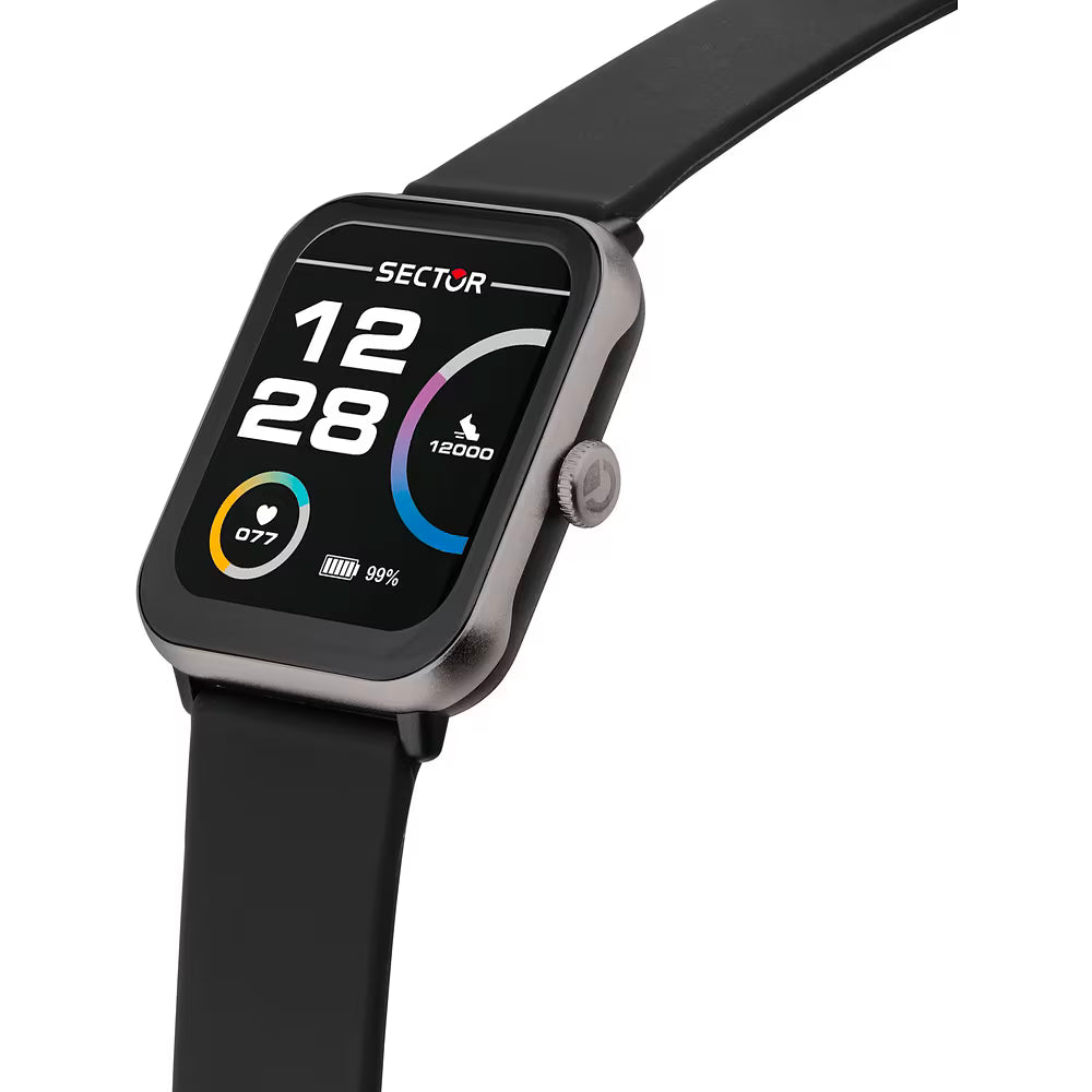 Orologio Smartwatch Sector S-08 Smart Digital Cinturino Silicone Nero